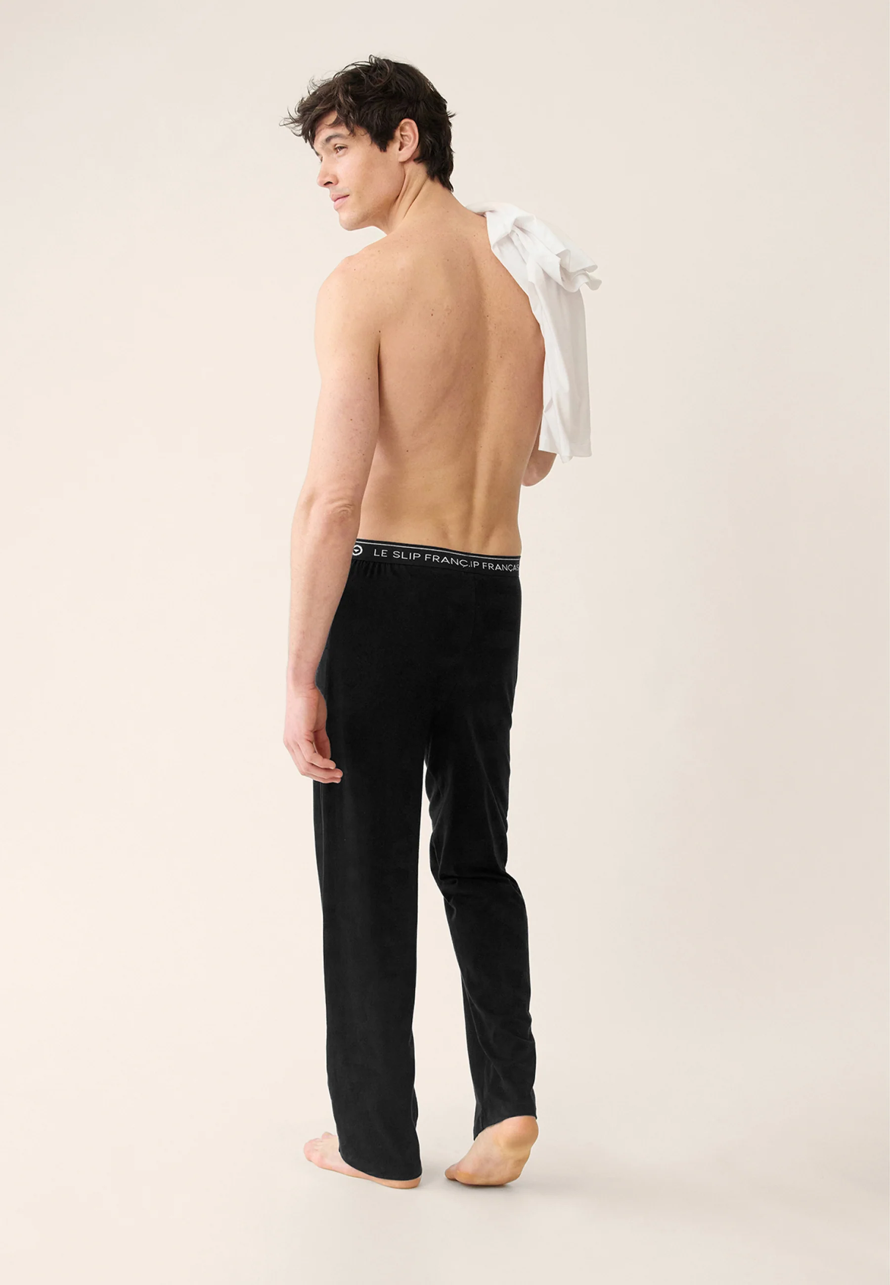 Bas de pyjama long homme noir en coton - Indomptable Noir - Image 3