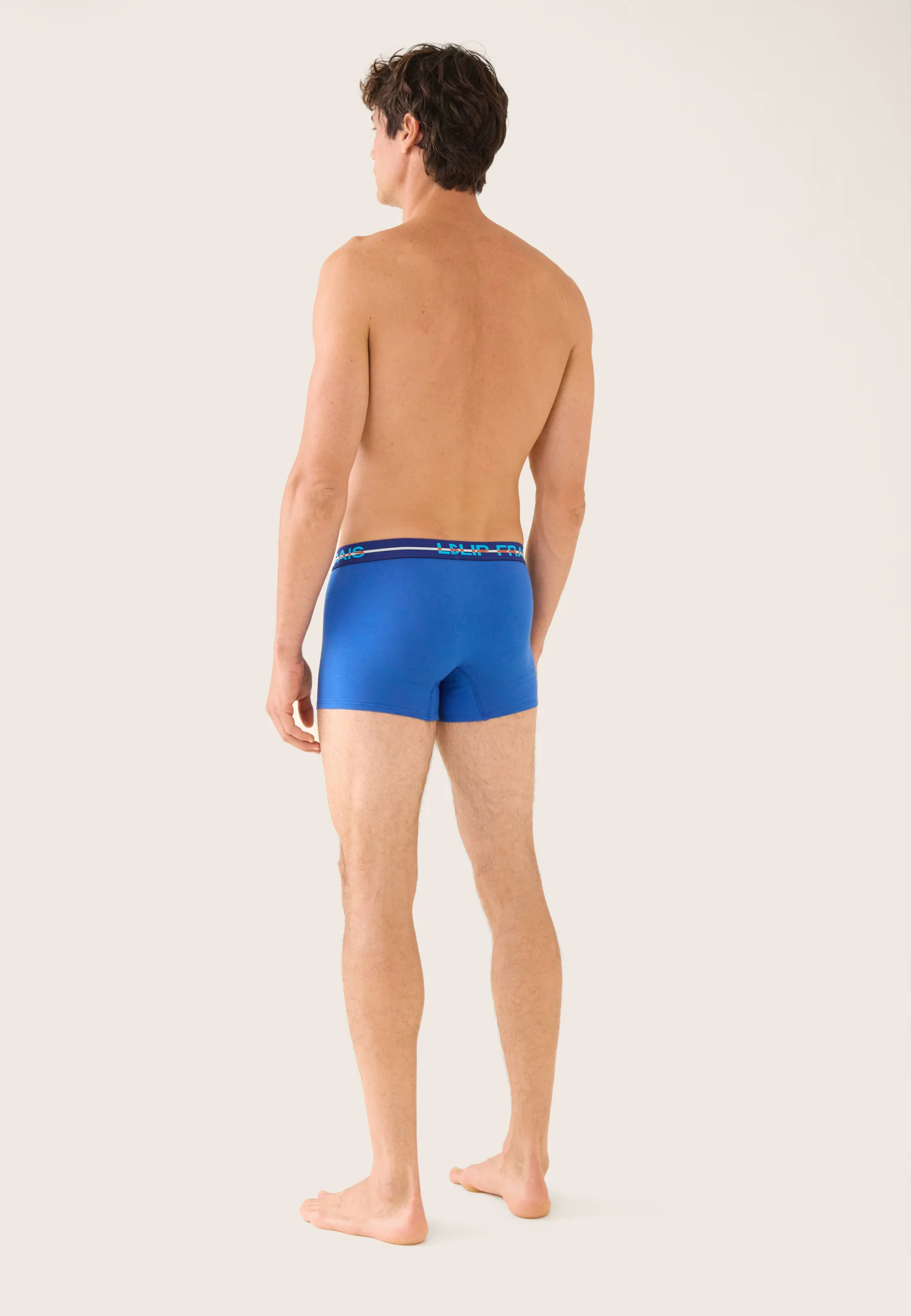 Boxer bleu en coton - Redoutable Bleu Nautique - Image 3