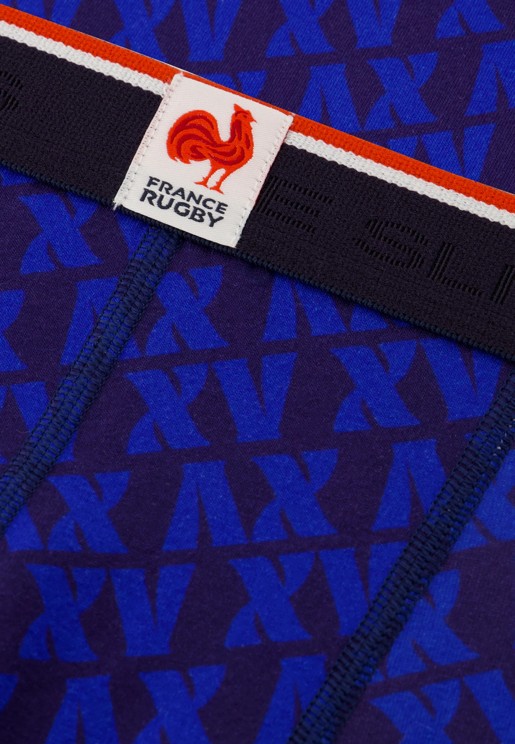 Boxer bleu marine à motif XV en coton - Marius Xv Marine - Image 5