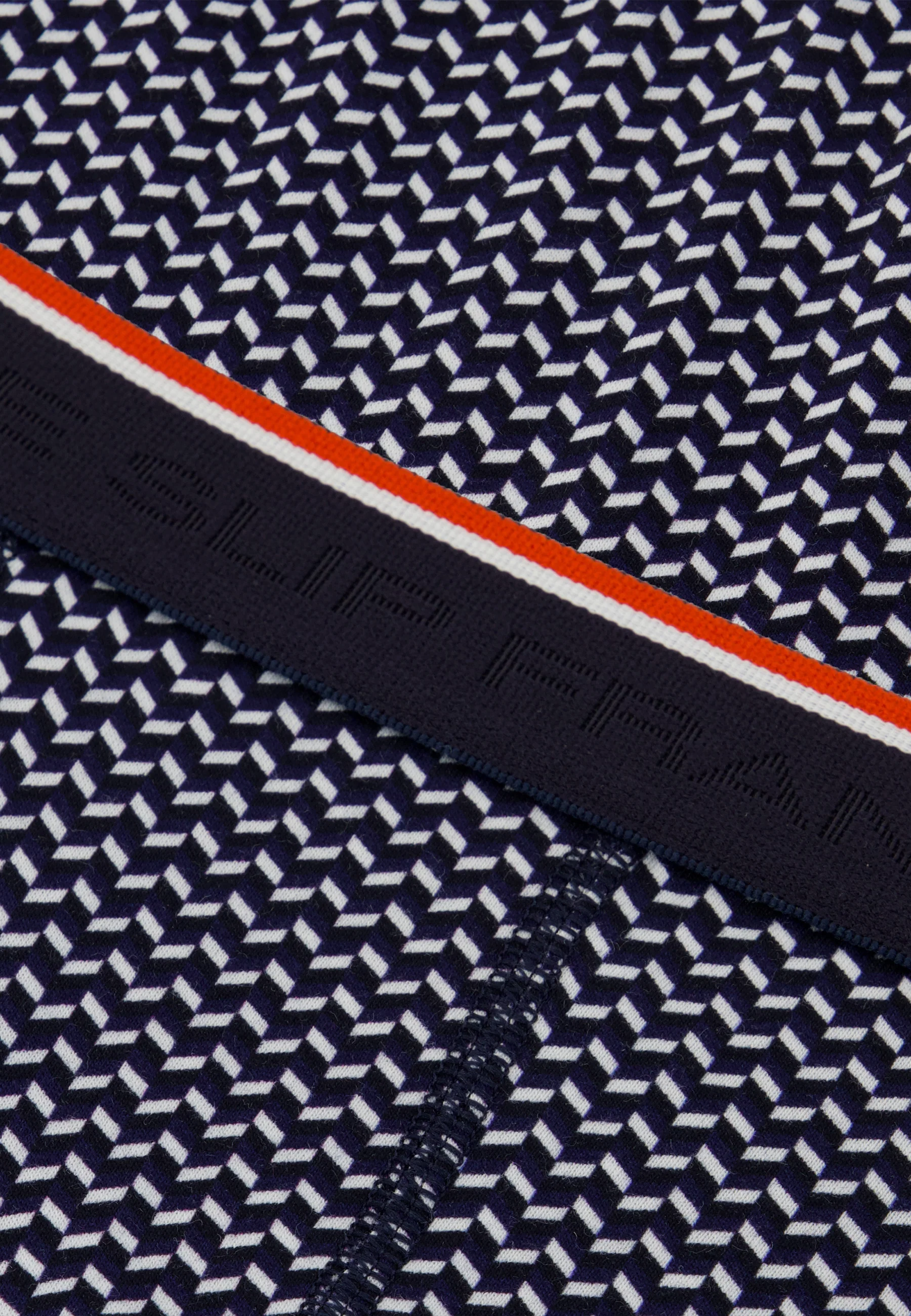 Boxer marinière bleu en coton - Marius Chevron - Image 5