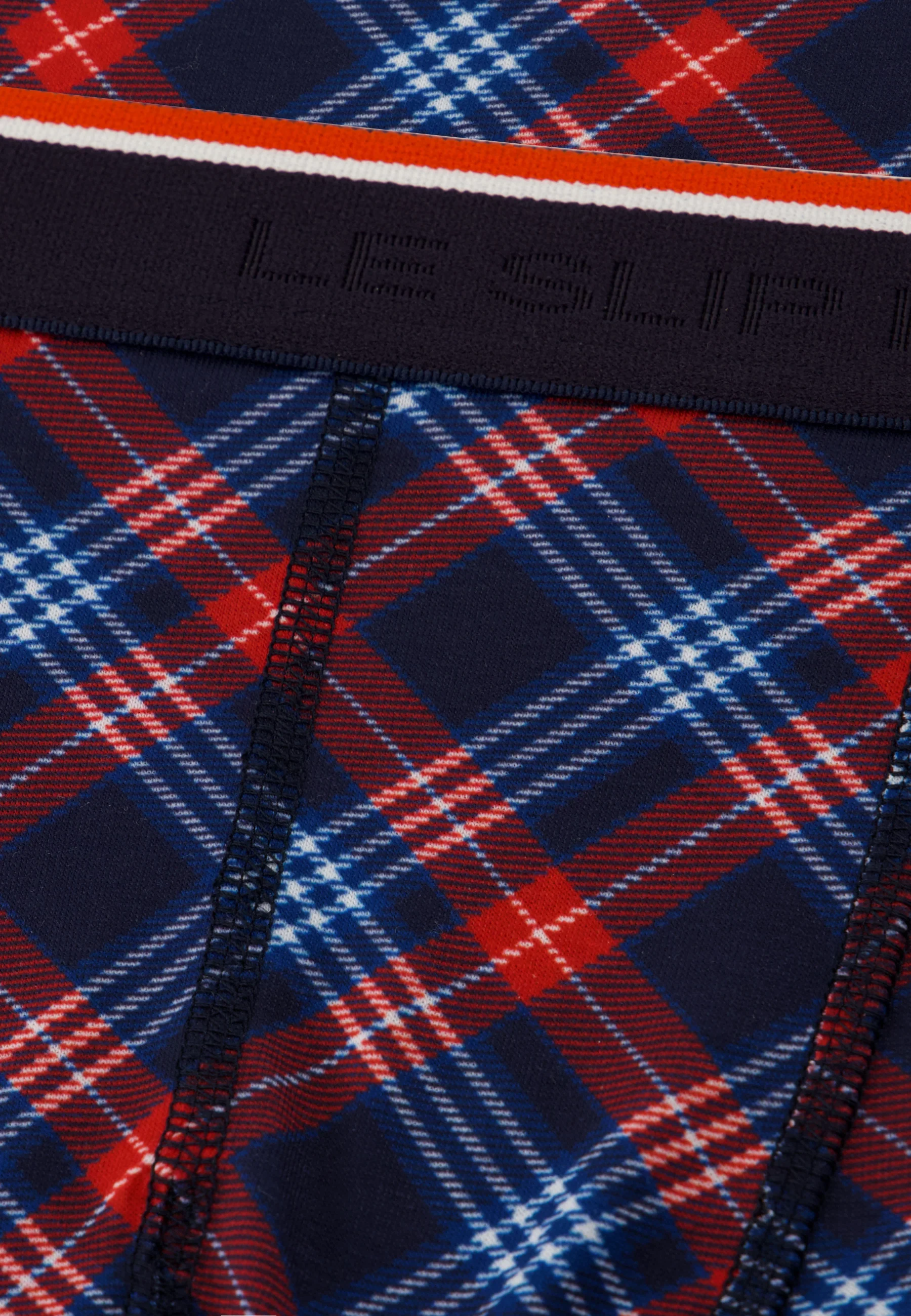 Boxer à carreaux tricolores - Marius Tartan Bleu Blanc Rouge - Image 4