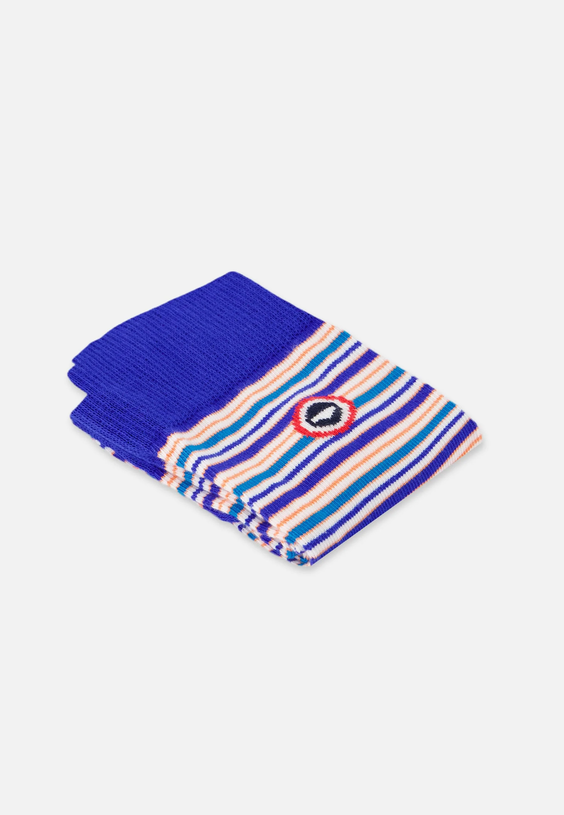 Chaussettes mi-hautes bleu à rayures matelas - Lucas Rayure Matelas Bleu Ocean - Image 5