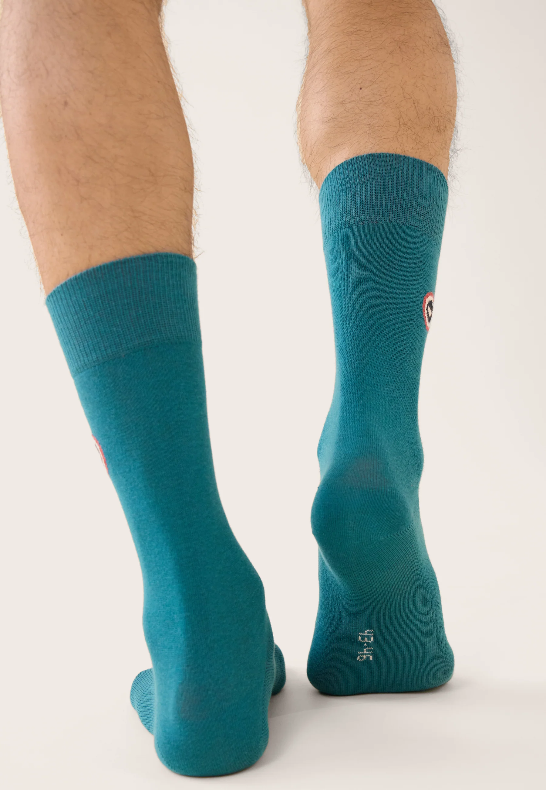 Chaussettes mi-hautes unies bleu - Robuste Bleu Canard - Image 3