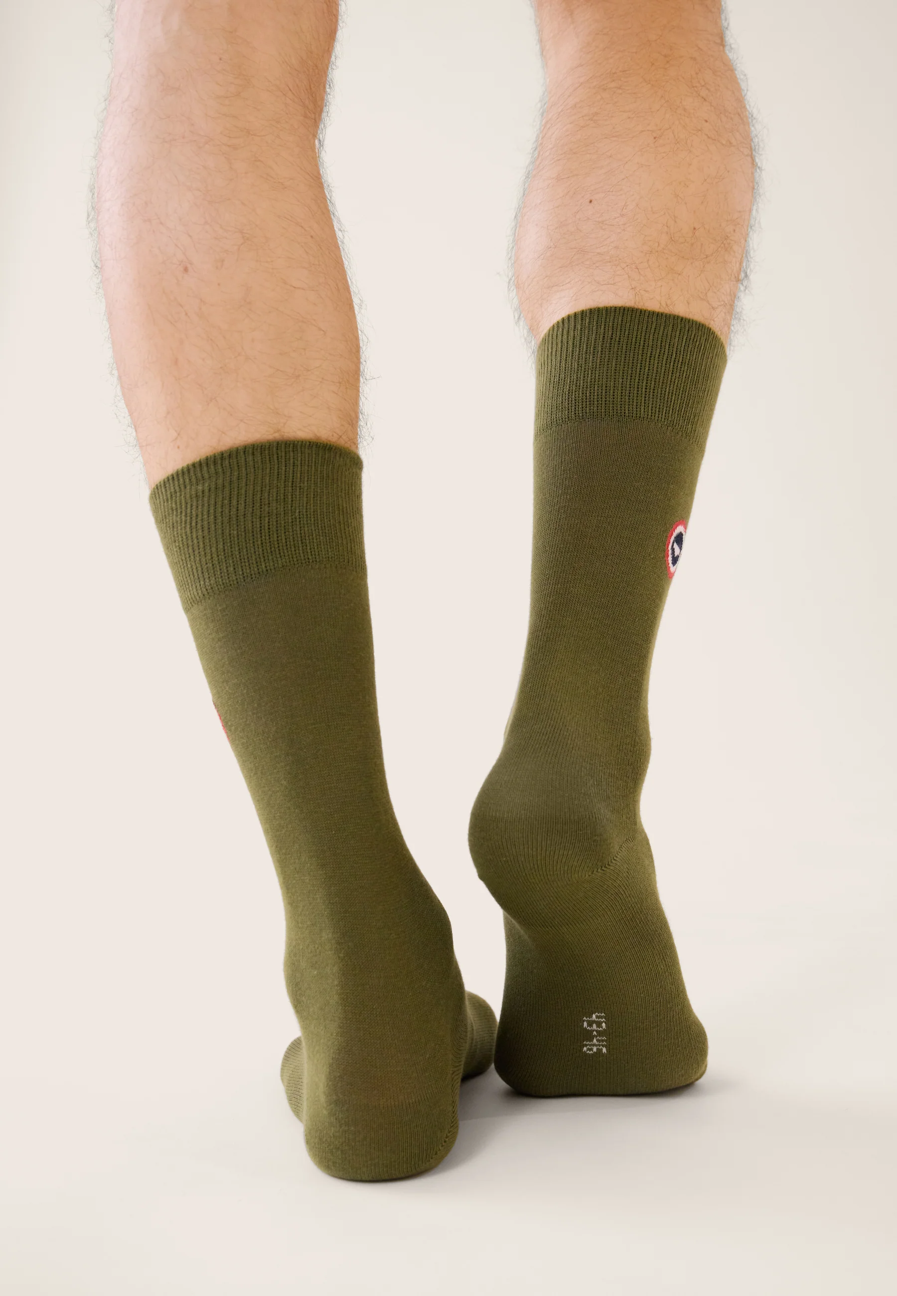 Chaussettes mi-hautes unies vert - Robuste Kaki Veronese - Image 3