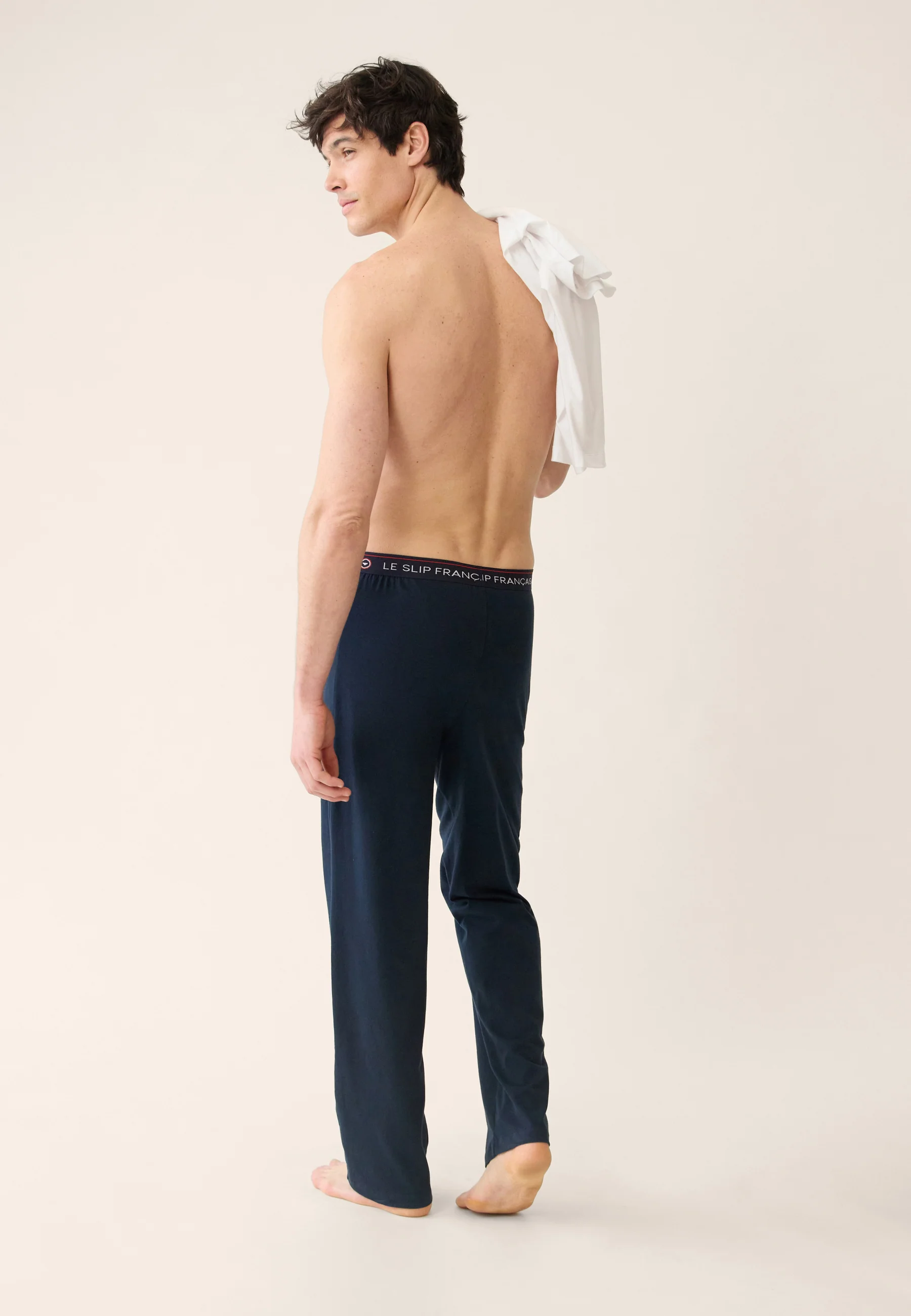 Bas de pyjama long homme bleu marine en coton - Indomptable Marine Lsf - Image 3