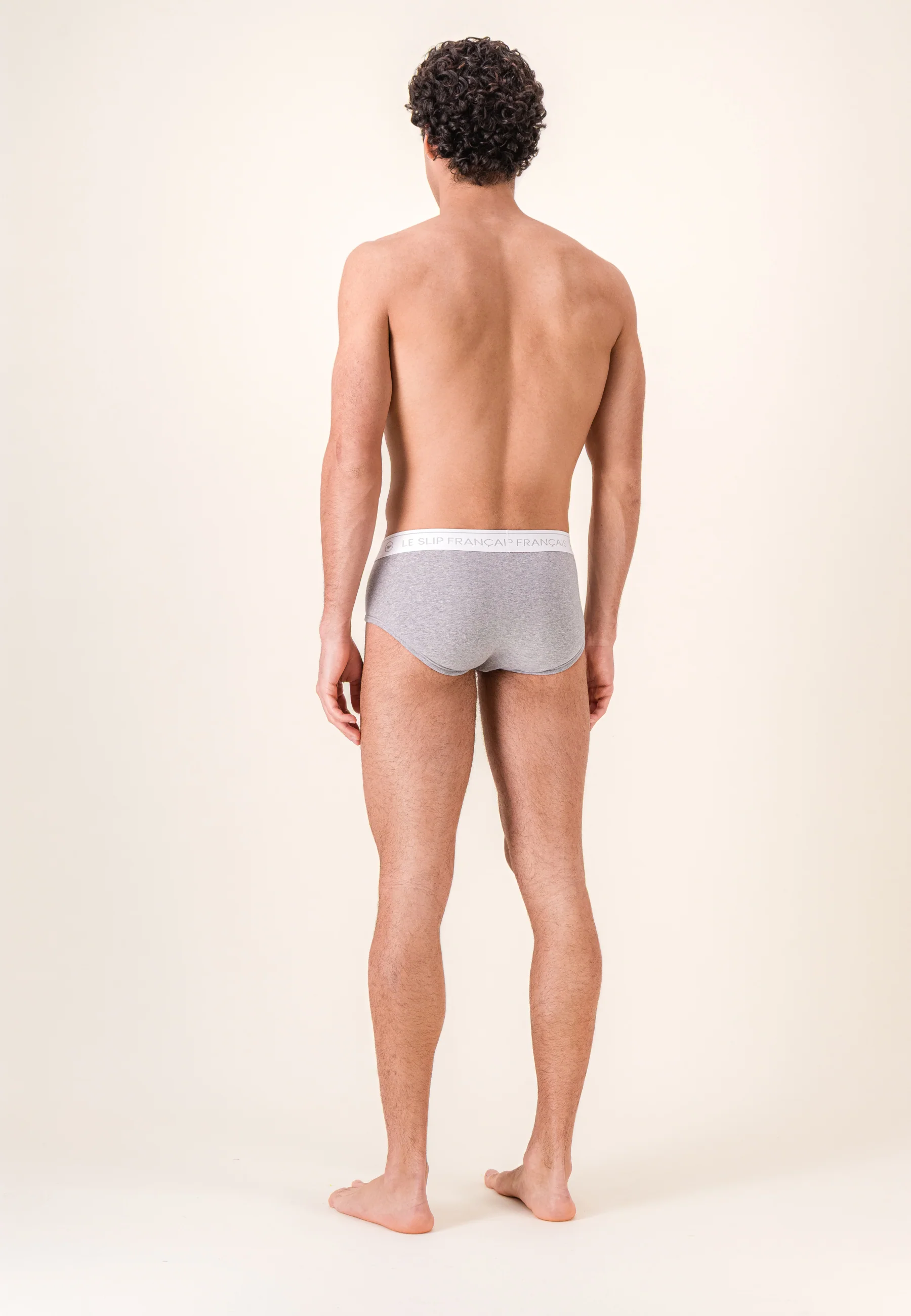 Slip gris en coton - Intrépide Gris Chiné - Image 4