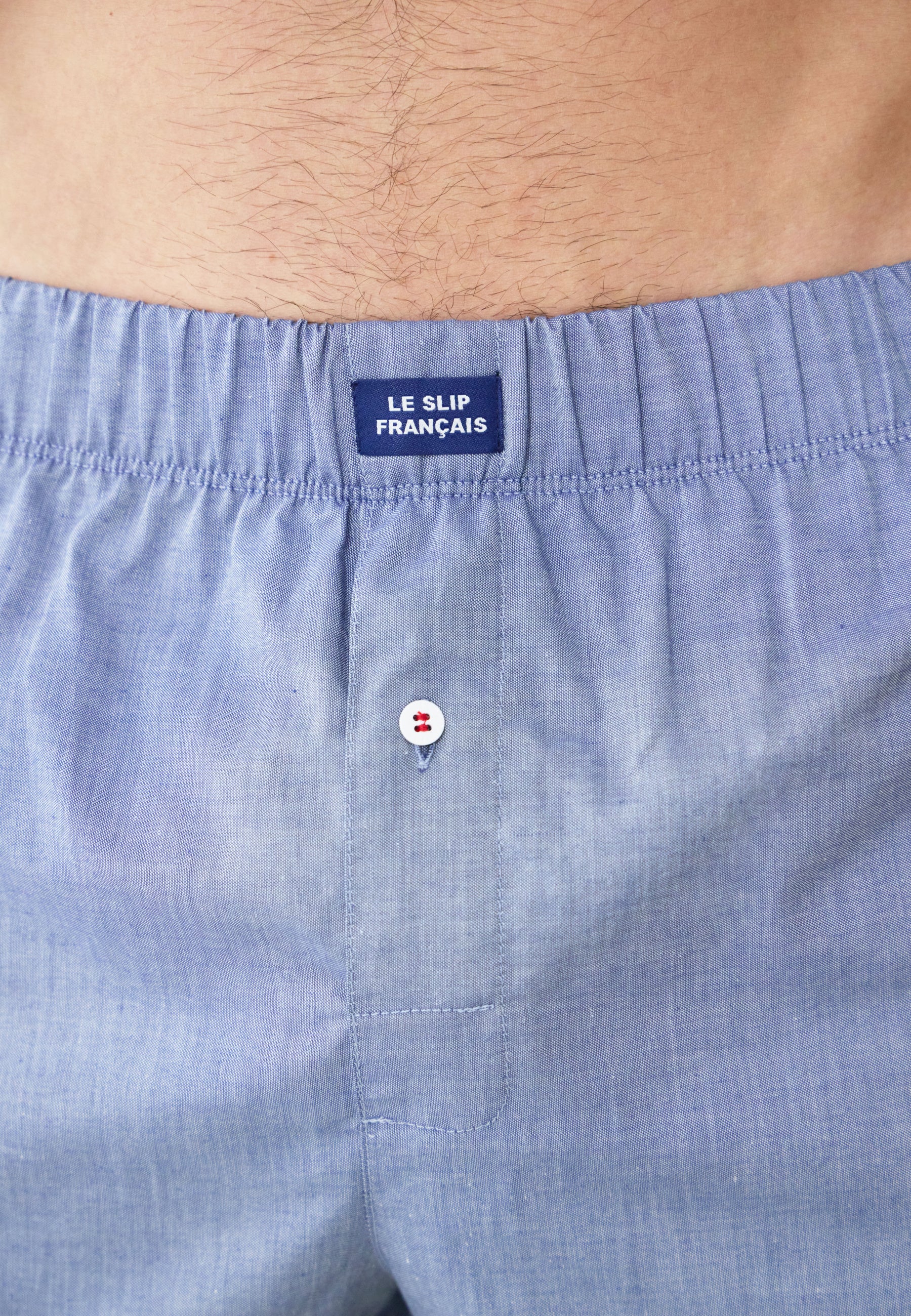 Caleçon bleu jean en coton - Jacques Chambray - Image 4