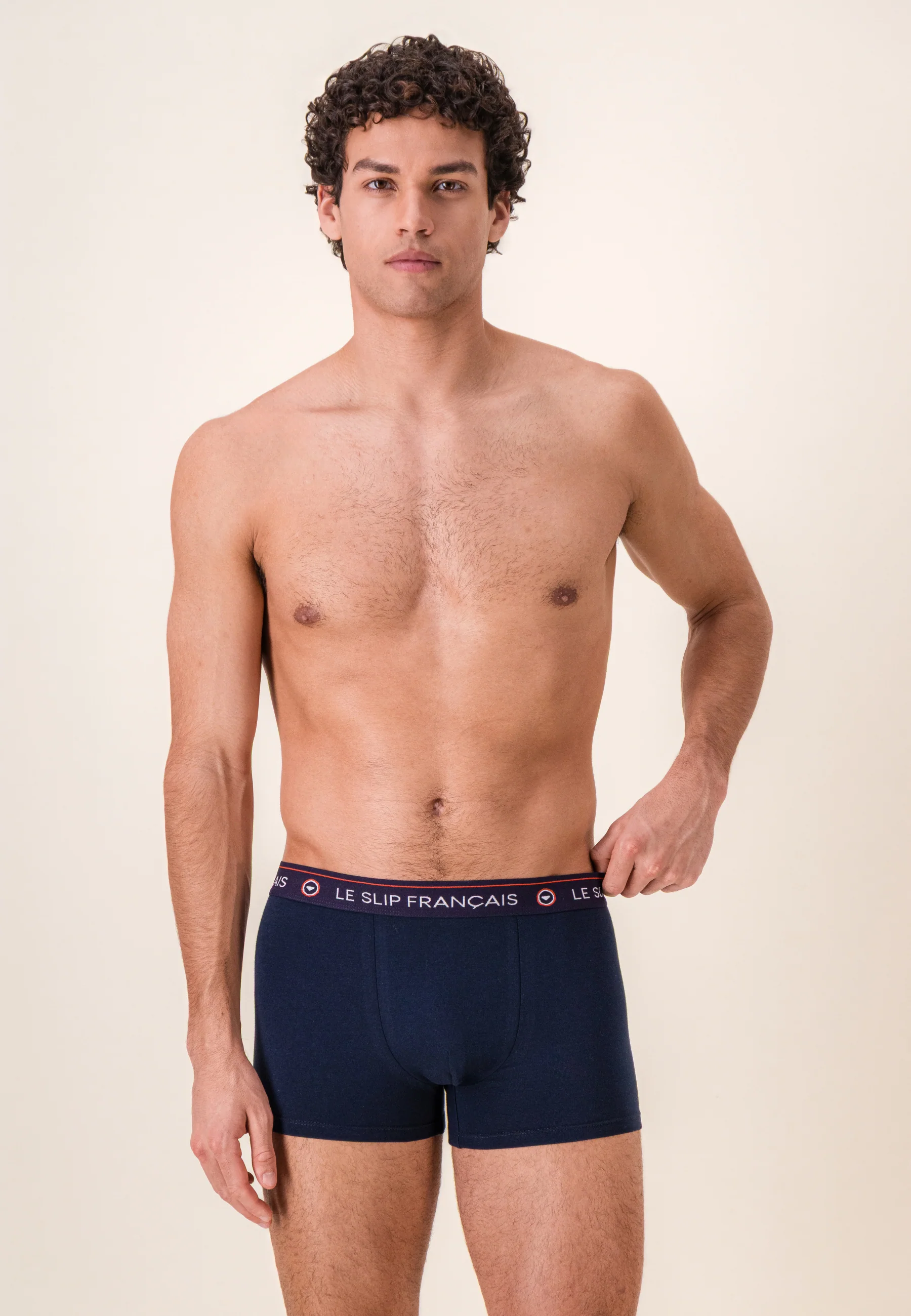 Lot de 3 boxers en coton - Boxers Vie en Slip Rouge Marine - Image 4