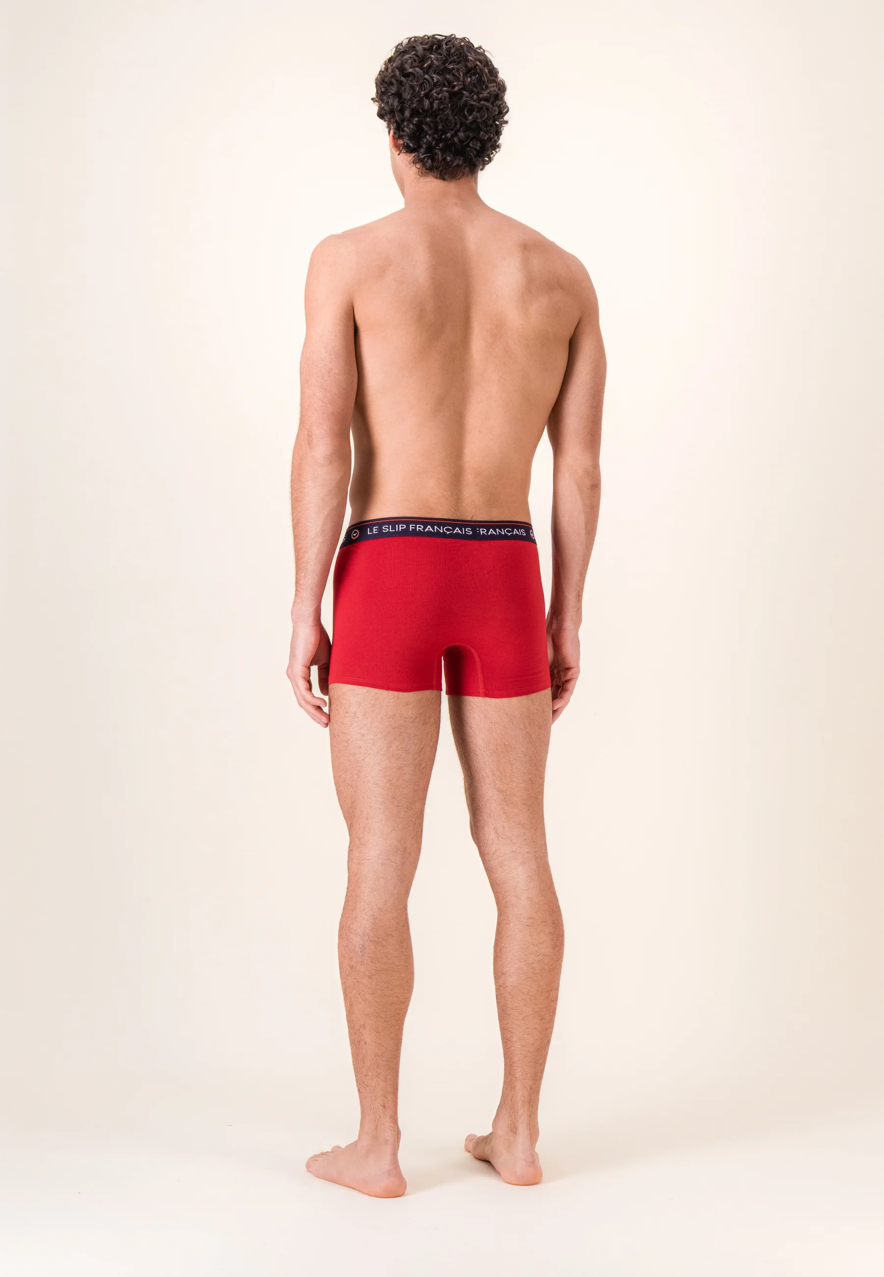 Lot de 3 boxers en coton - Boxers Vie en Slip Rouge Marine - Image 6