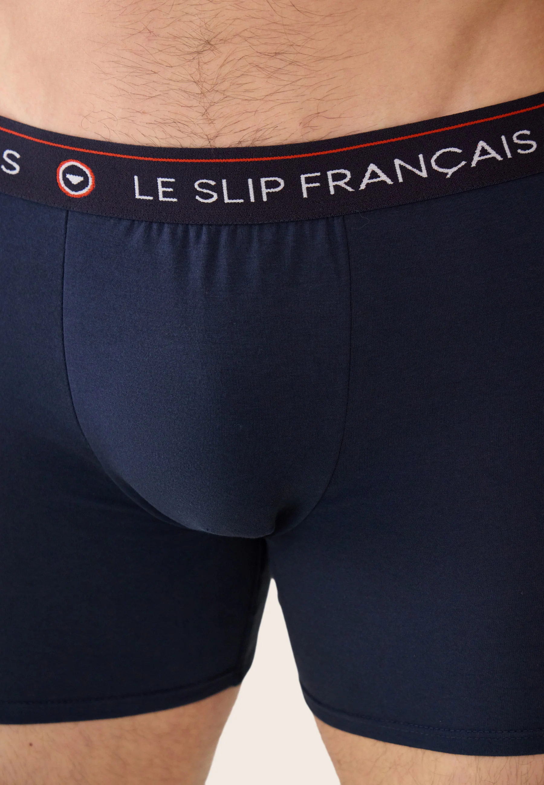 Lot de 3 boxers longs en coton - Boxers Longs Marine Gris Chiné Bleu Canard - Image 9