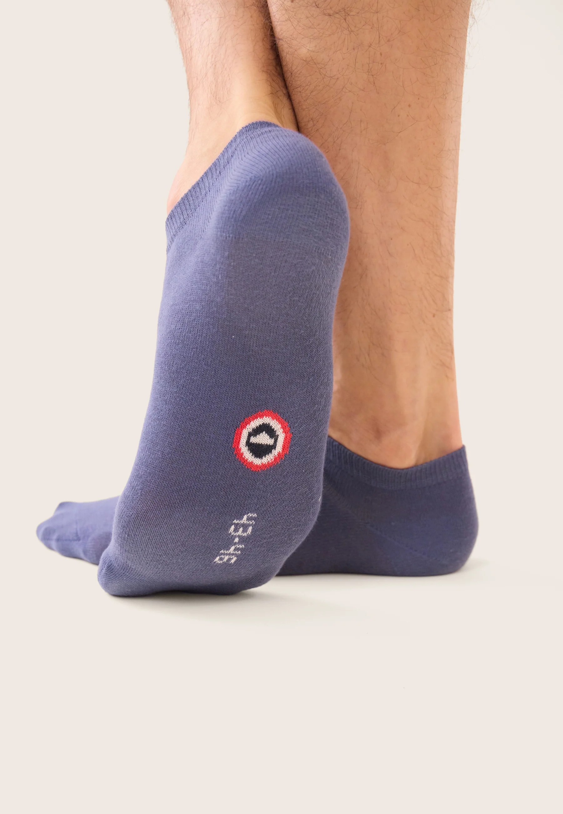 Lot de 3 chaussettes basses en coton - Chaussettes Noir Marine Acier - Image 6