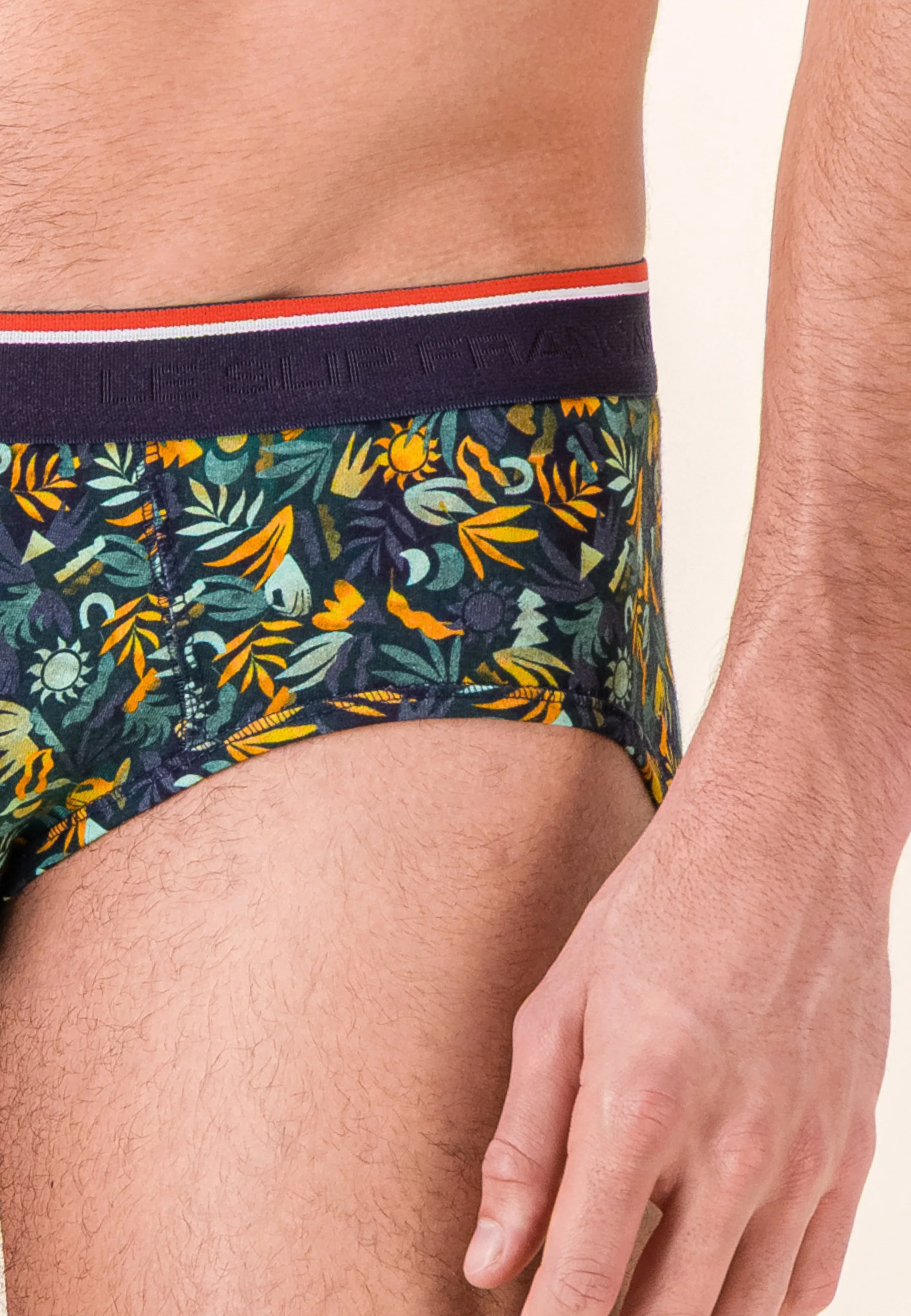 Lot de 3 slips en coton - Slips Marine Jungle Kaki Veronese Jaune Citron - Image 9