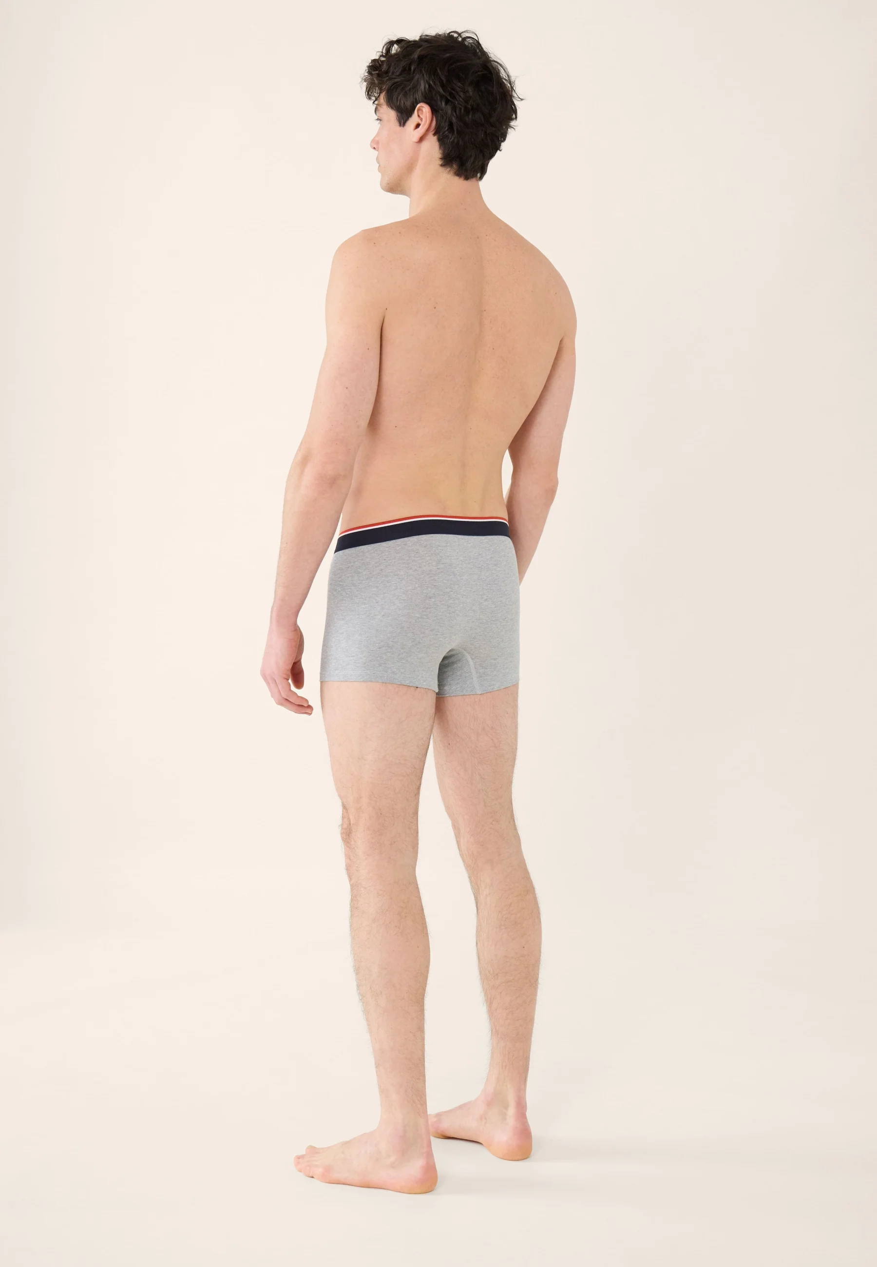 Boxer gris en coton avec cocarde - Marius Gris Chine - Image 3