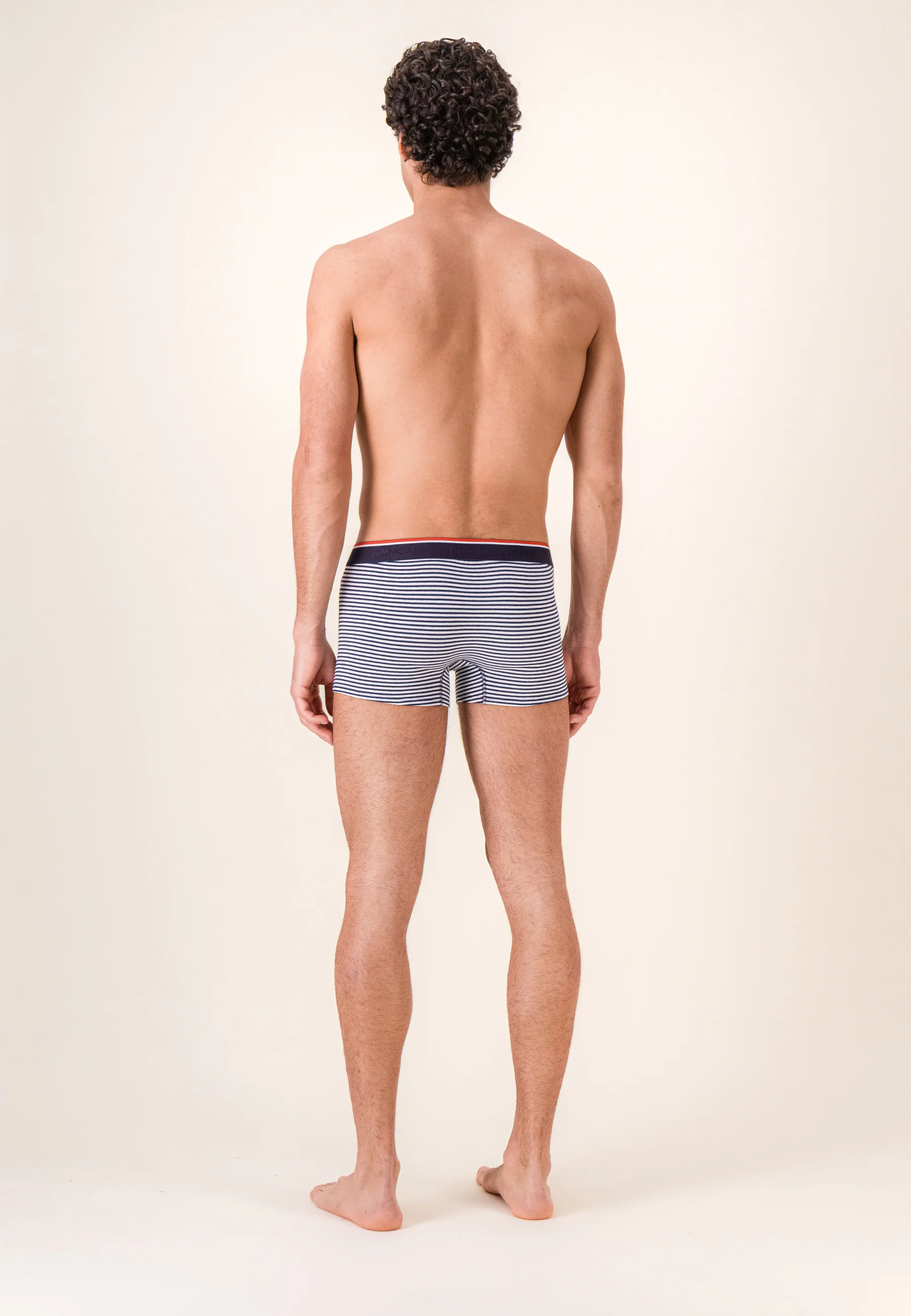 Boxer marinière bleu en coton - Marius Mariniere Lsf Bleu - Image 3