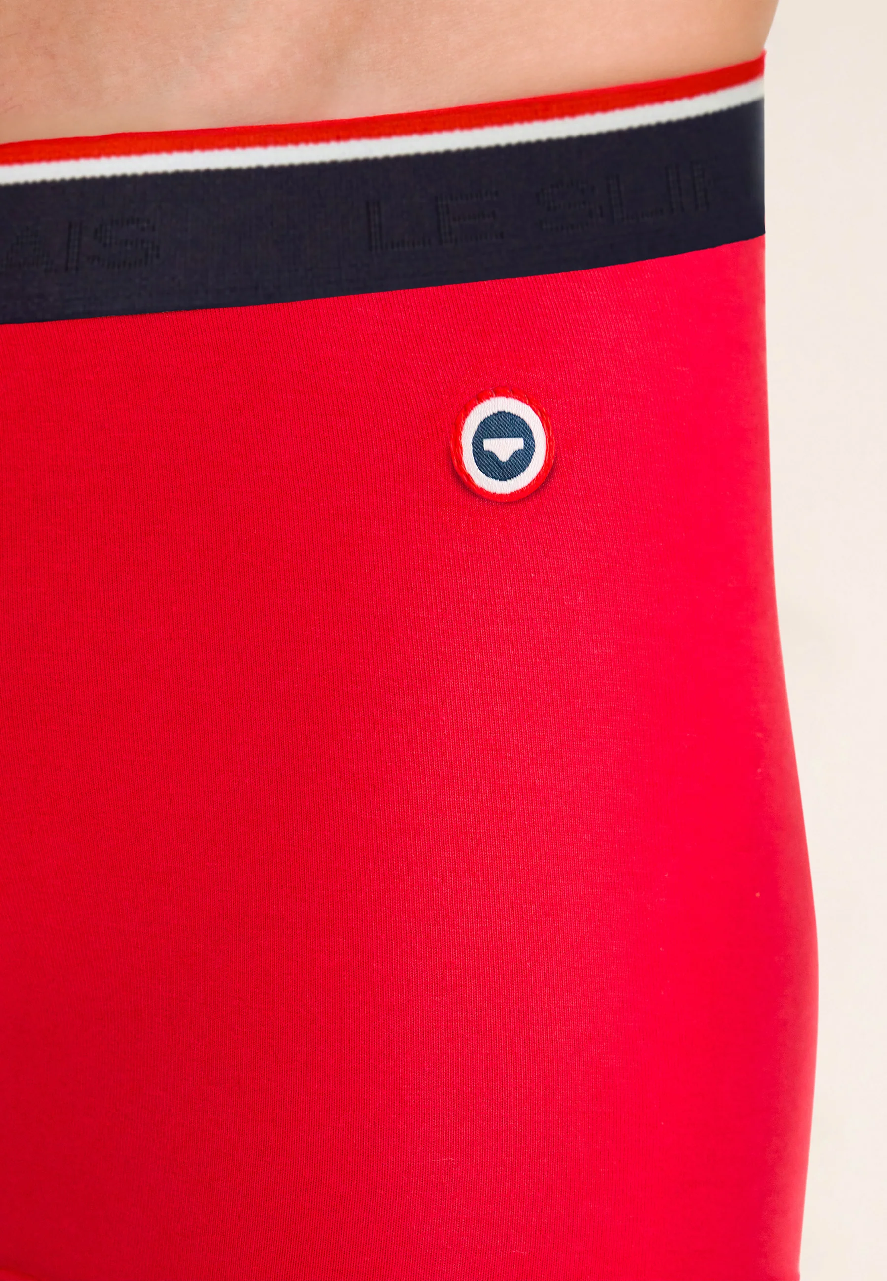 Boxer rouge en coton avec cocarde - Marius Rouge - Image 4