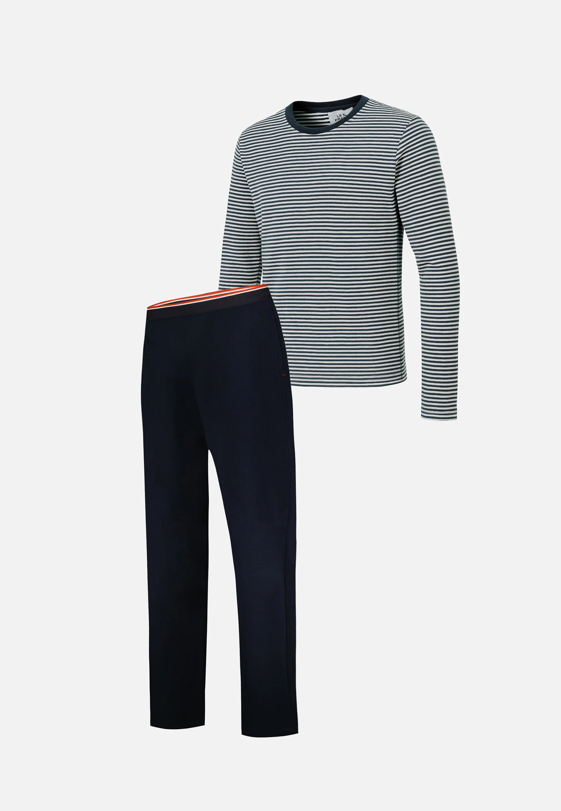 Ensemble pyjama haut marinière et pantalon bleu marine en coton - Pack Jeason Ml Marine Mariniere Marine - Image 6