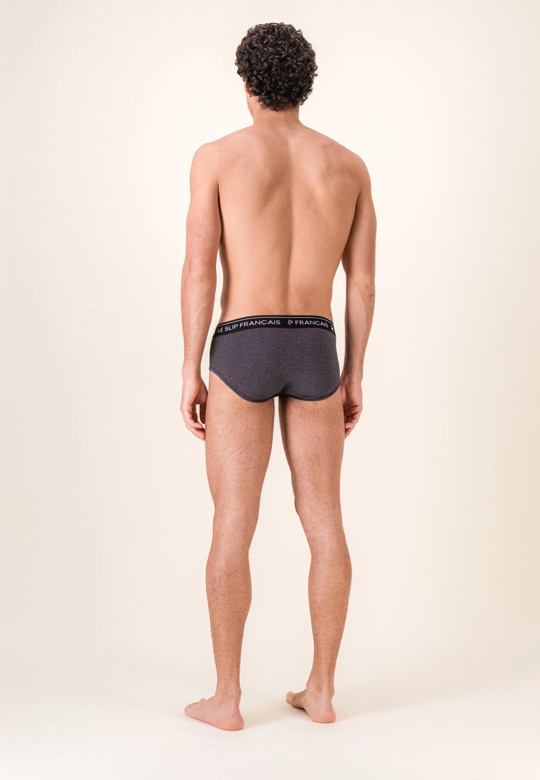 Slip gris en coton - Intrepide Gris Anthracite - Image 4