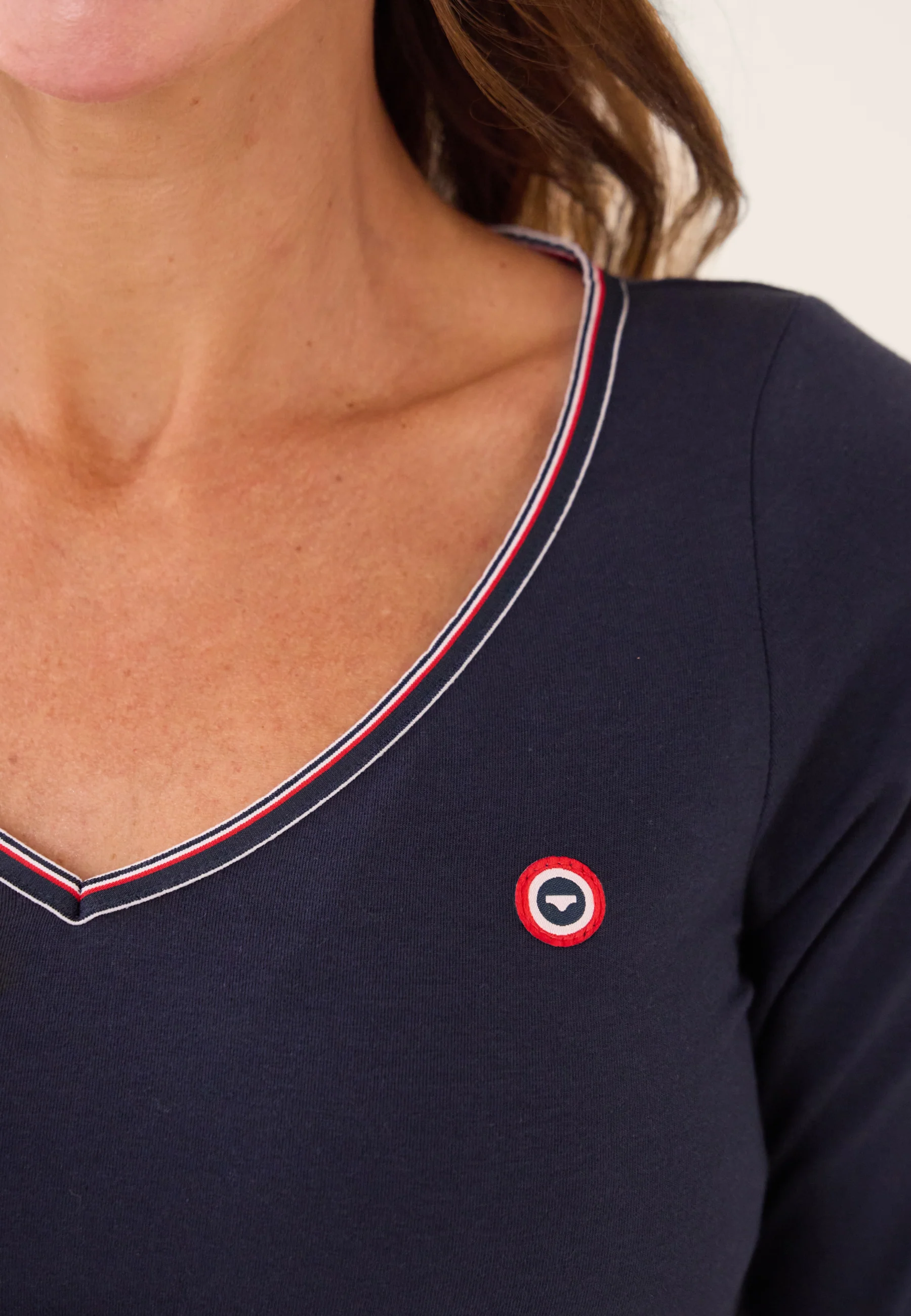 T-shirt femme marine en coton - Puissante Marine - Image 3
