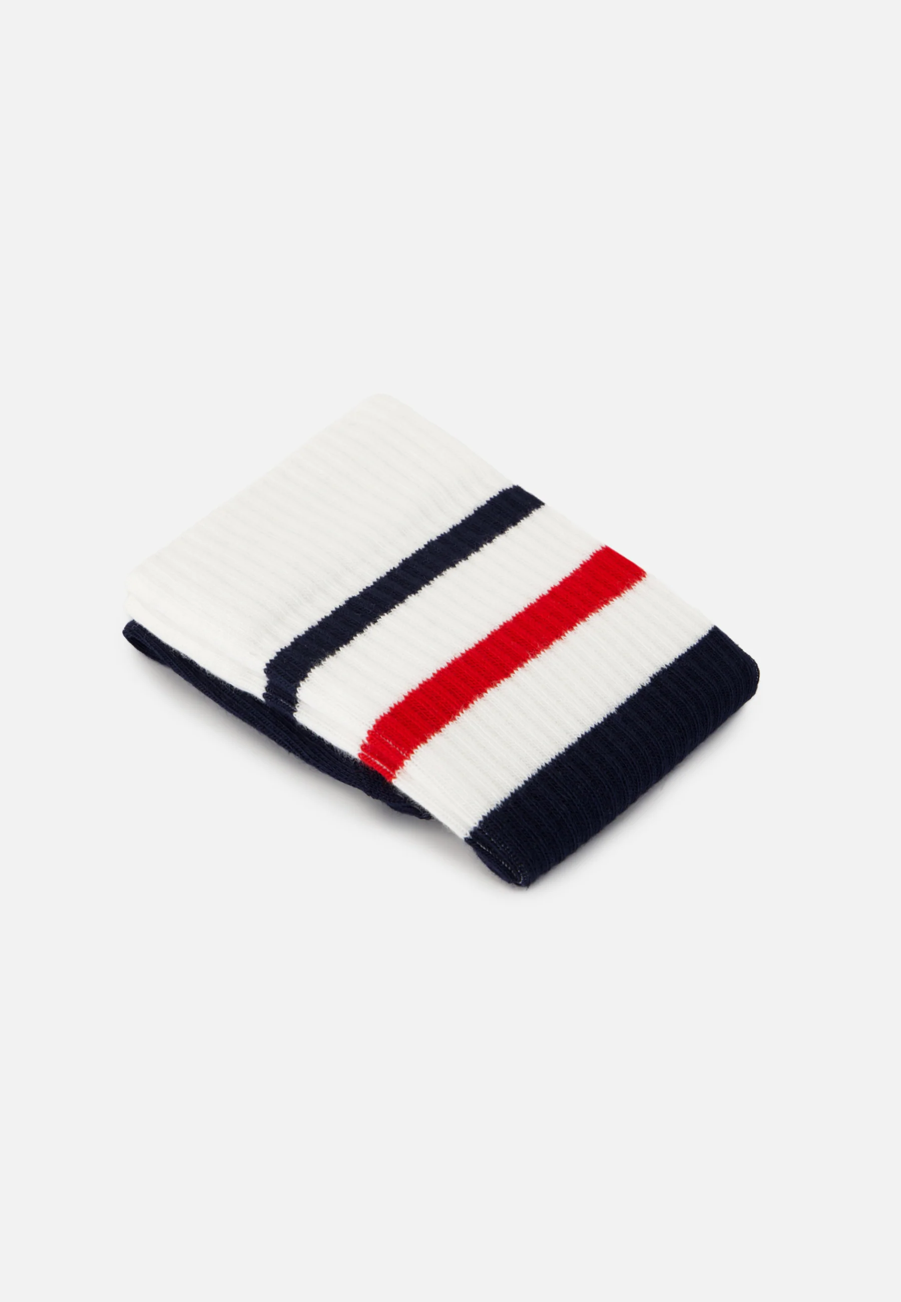 Chaussettes de sport mi-hautes rayées marine, blanc et rouge - Wilfried Bloc Marine Blanc Rouge - Image 4